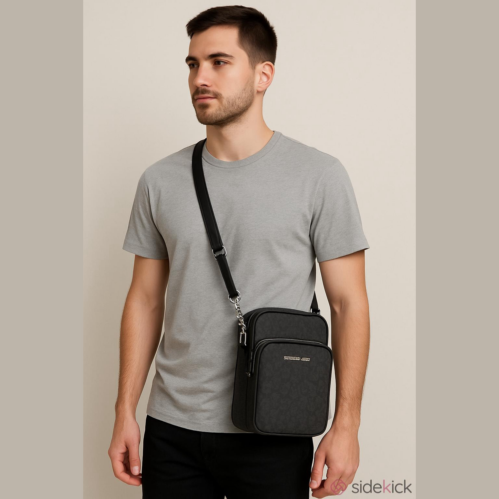 Michael Kors Black Messenger Bag with Adjustable Strap